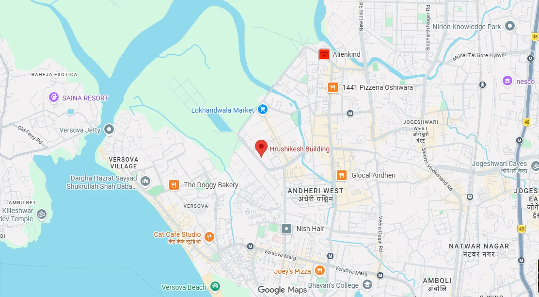 Location map of Kalpataru Vian Lokhandwala Andheri West